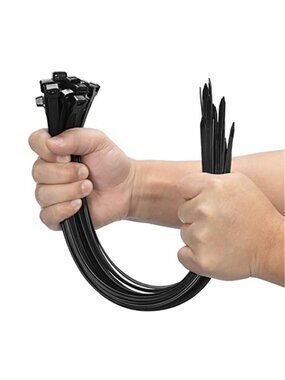 XINGO 16 Inch Black Large Zip Ties Heavy Duty 100 PCS,200 LBS Ultra Strong